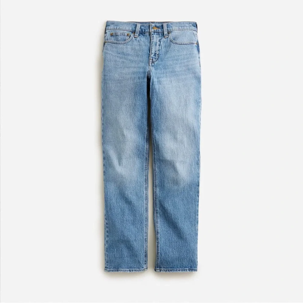J.Crew Mid-Rise '90s Classic Straight-Fit Jeans in Pheasant Wash - Picture 9 of 12